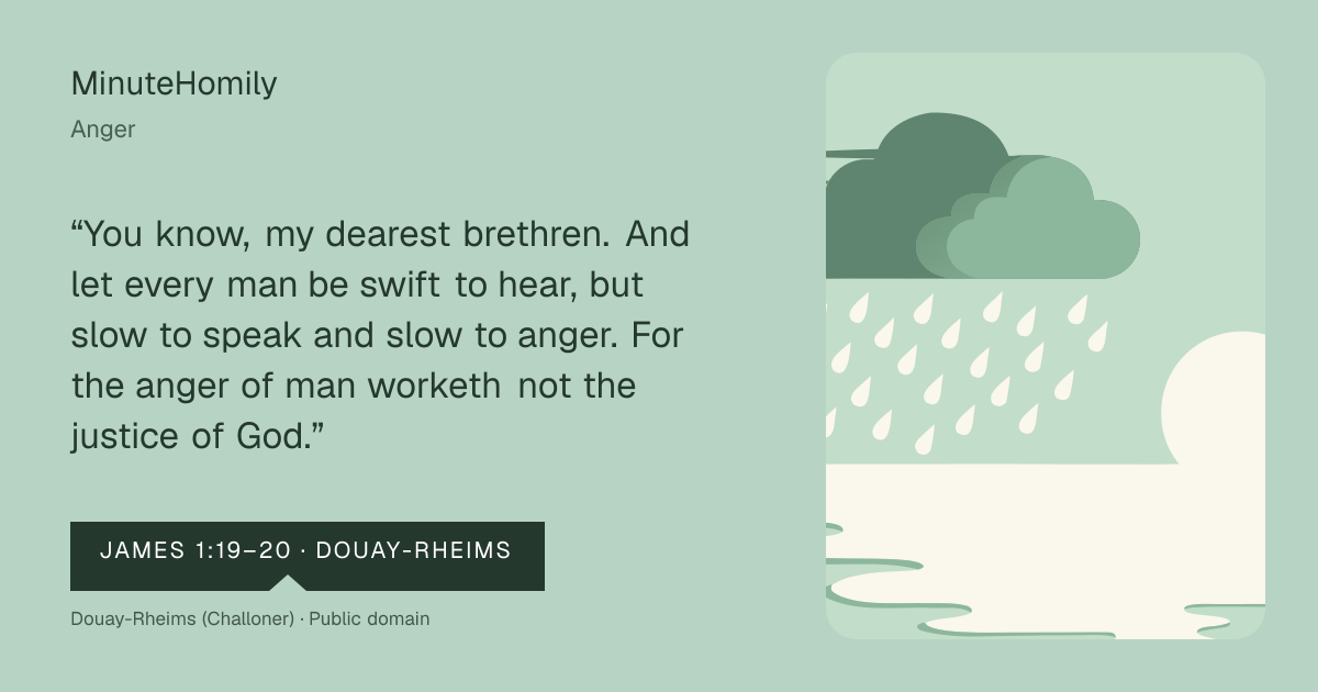 Verse card for Anger | MinuteHomily