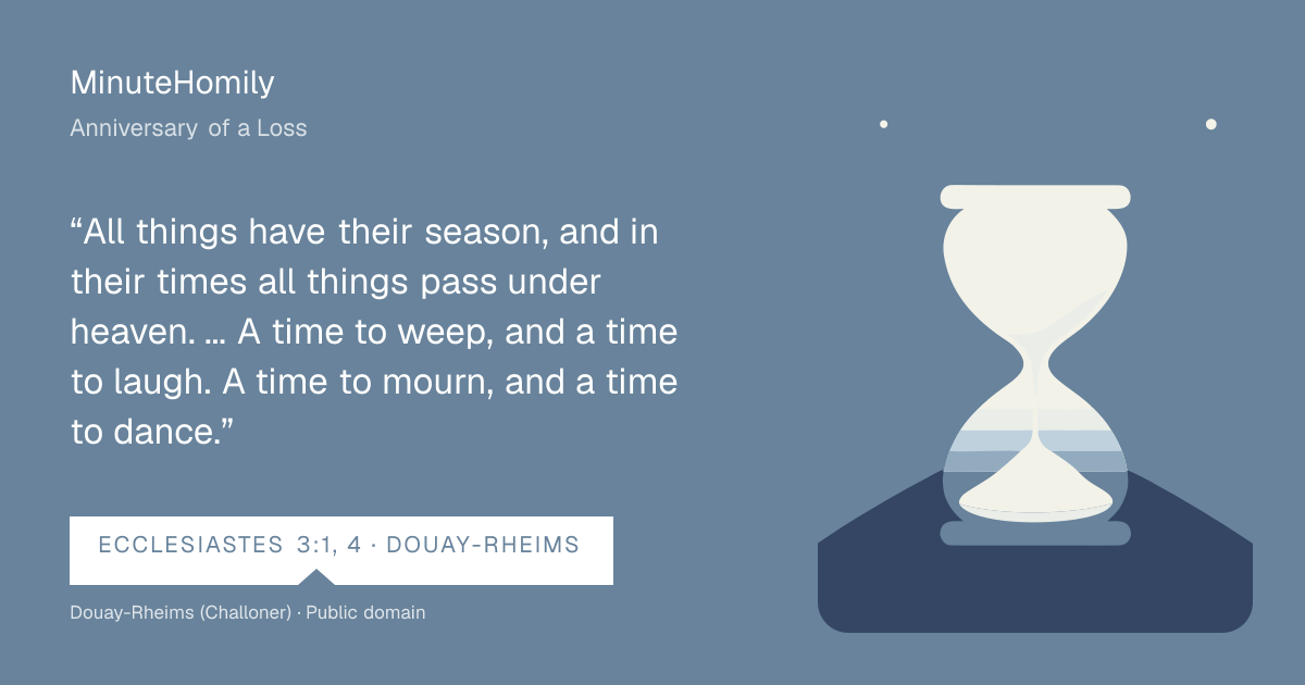 Verse card for Anniversary of a Loss | MinuteHomily