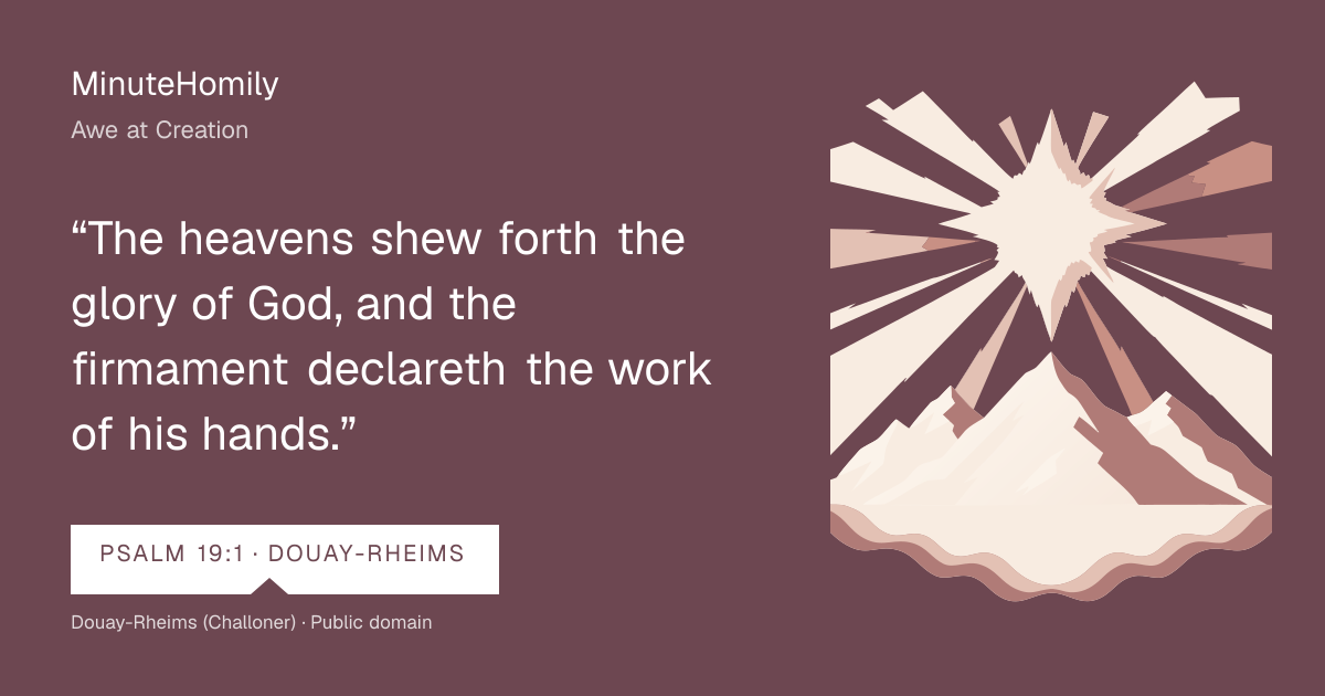 Verse card for Awe at Creation | MinuteHomily