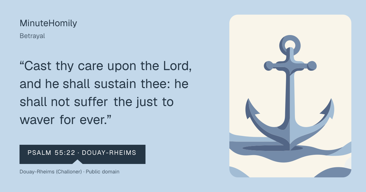 Verse card for Betrayal | MinuteHomily