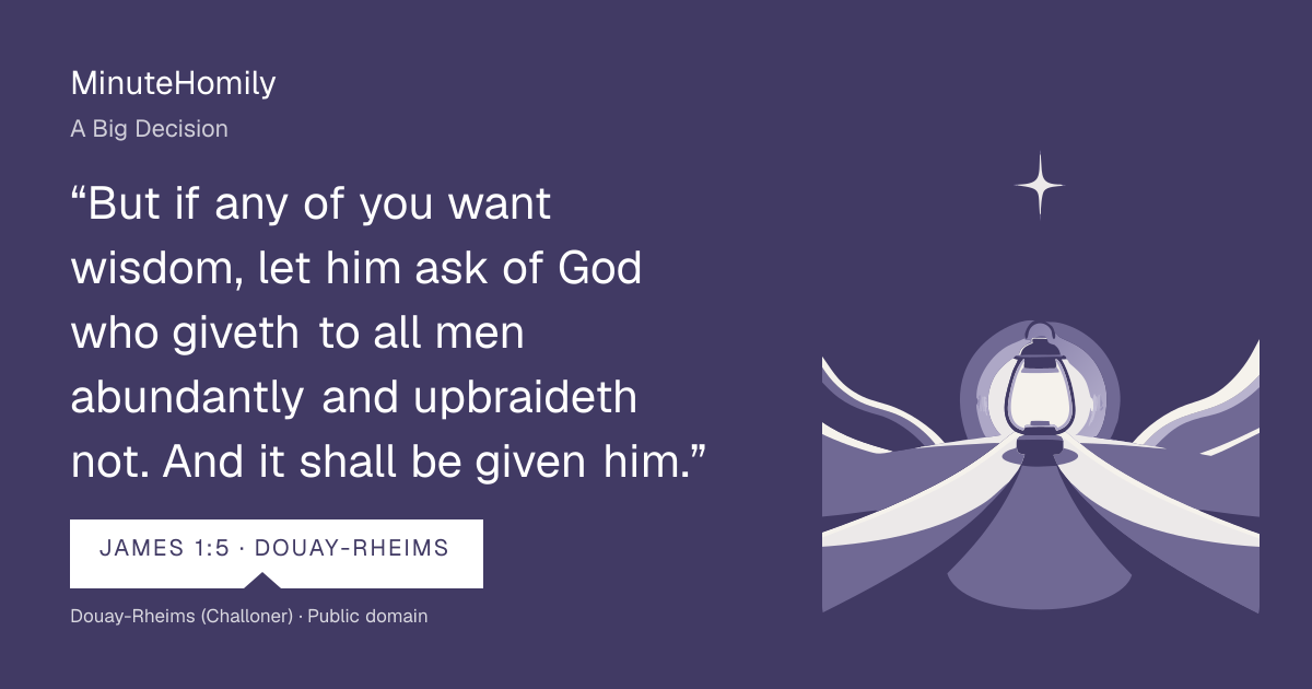Verse card for A Big Decision | MinuteHomily