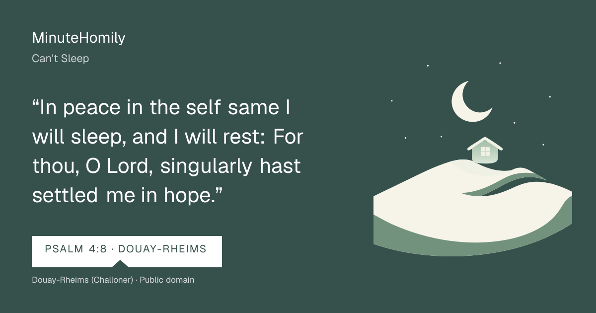 Verse card for Can't Sleep | MinuteHomily