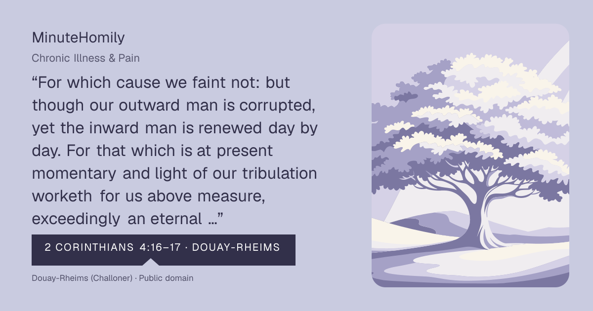 Verse card for Chronic Illness & Pain | MinuteHomily