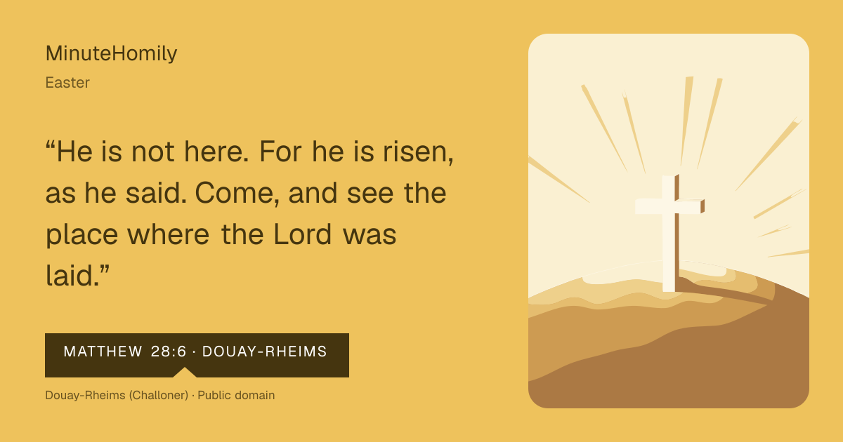 Verse card for Easter | MinuteHomily