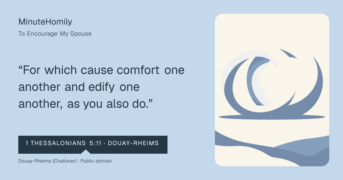 Verse card for To Encourage My Spouse | MinuteHomily