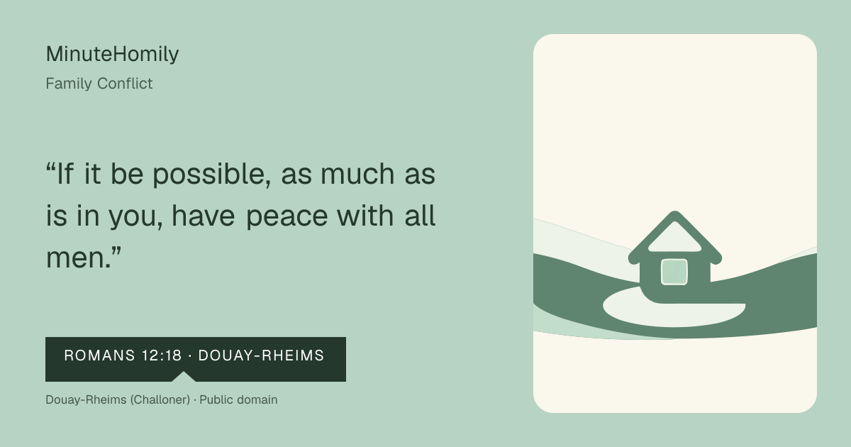 Verse card for Family Conflict | MinuteHomily