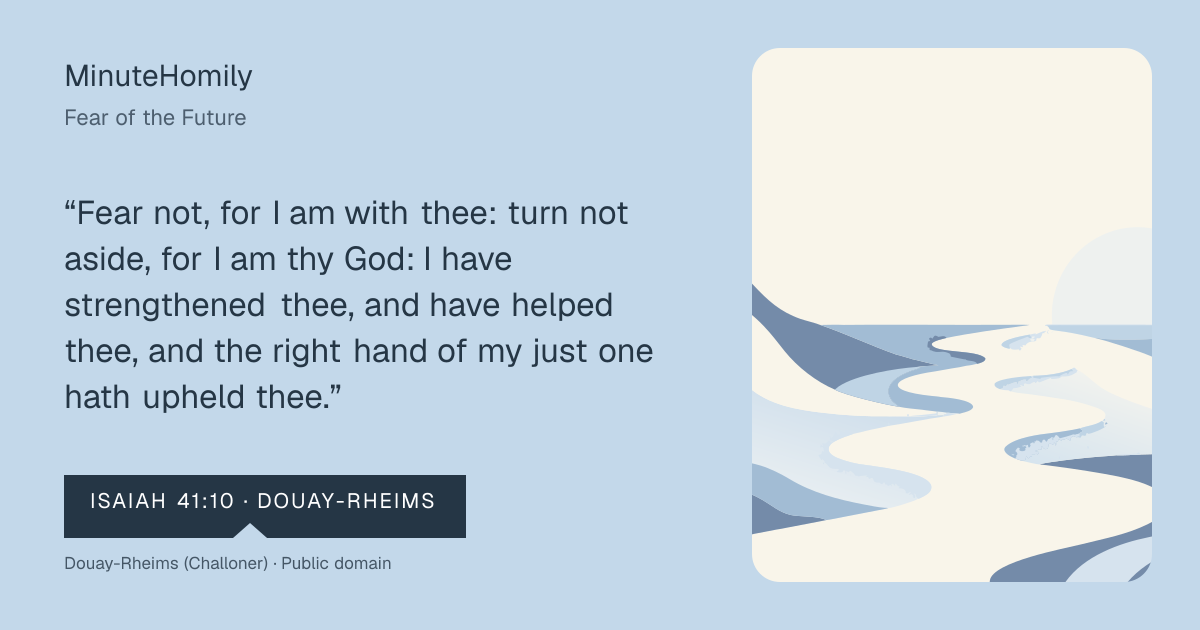 Verse card for Fear of the Future | MinuteHomily