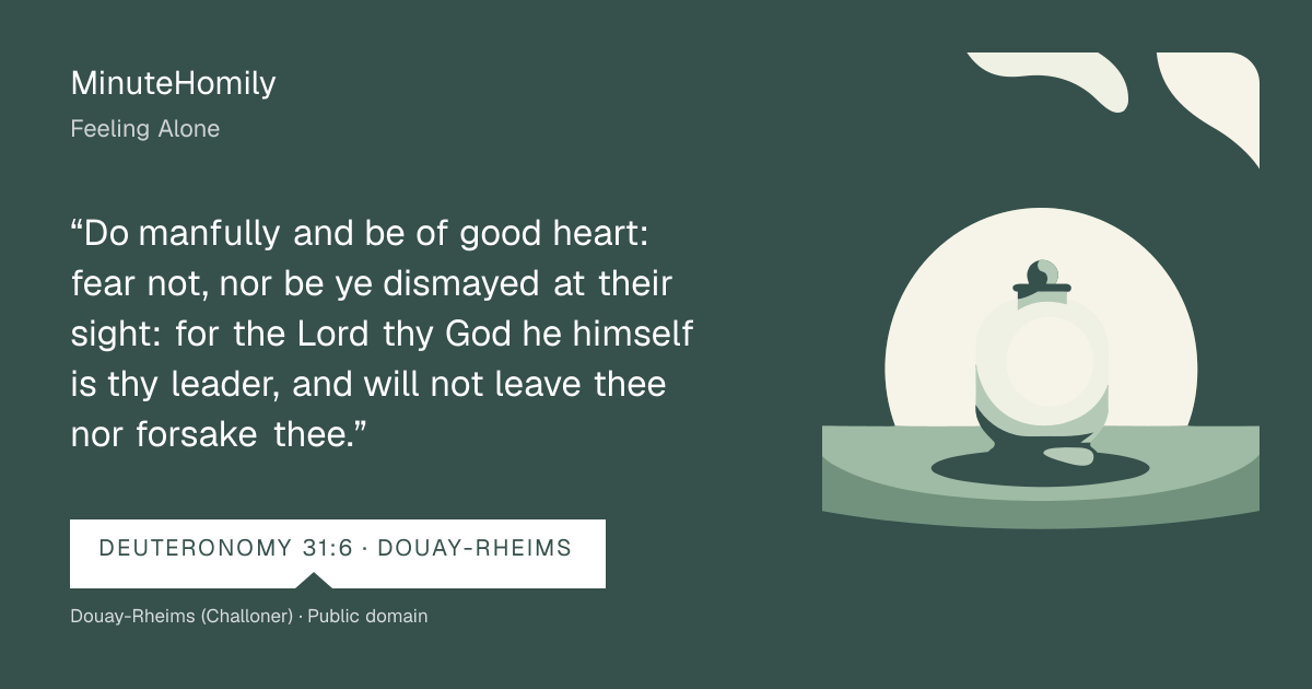 Verse card for Feeling Alone | MinuteHomily
