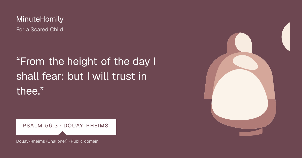 Verse card for For a Scared Child | MinuteHomily