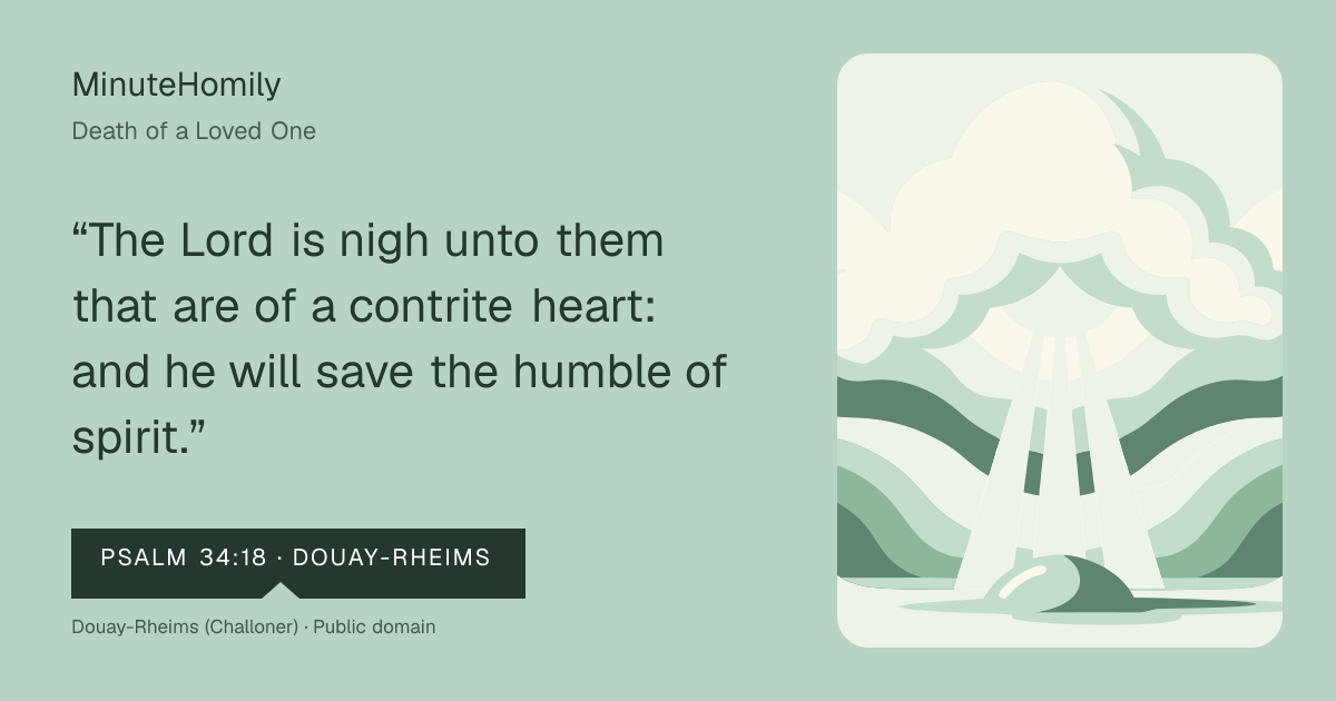 Verse card for Death of a Loved One | MinuteHomily