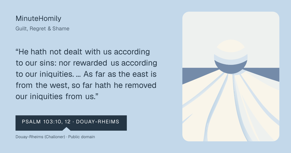 Verse card for Guilt, Regret & Shame | MinuteHomily
