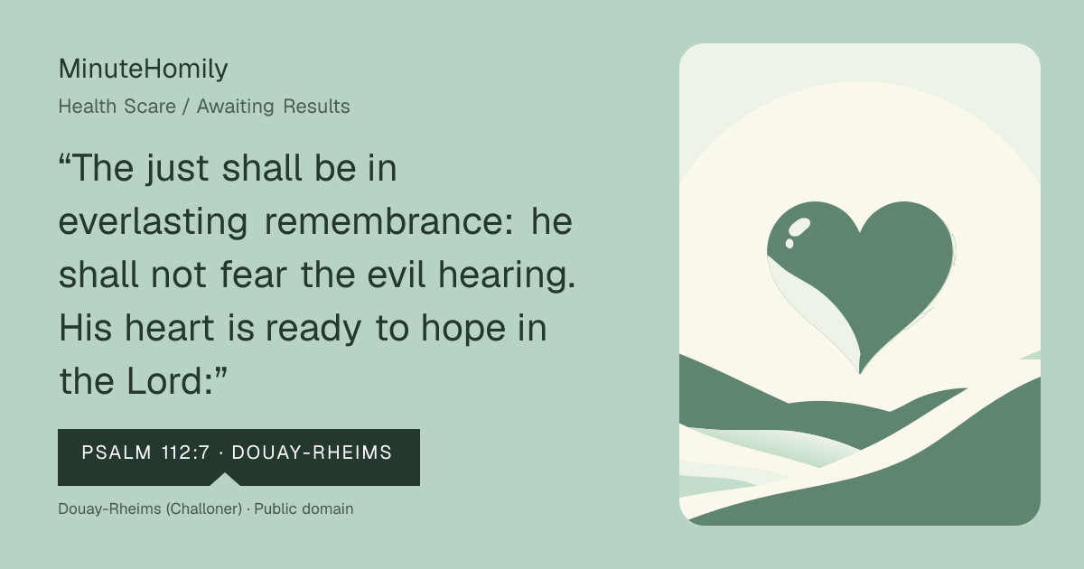 Verse card for Health Scare / Awaiting Results | MinuteHomily