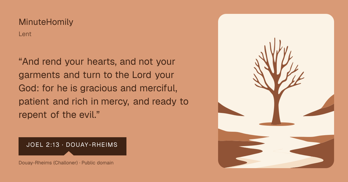 Verse card for Lent | MinuteHomily