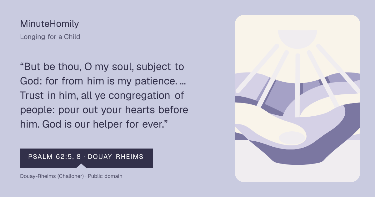 Verse card for Longing for a Child | MinuteHomily