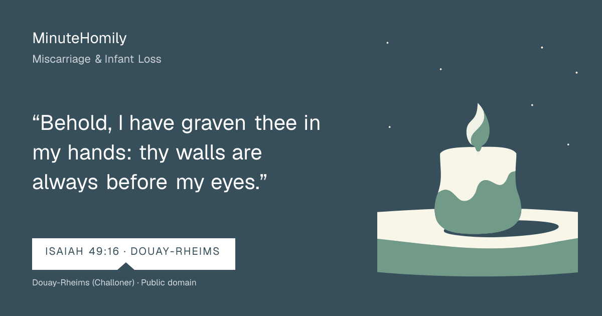 Verse card for Miscarriage & Infant Loss | MinuteHomily