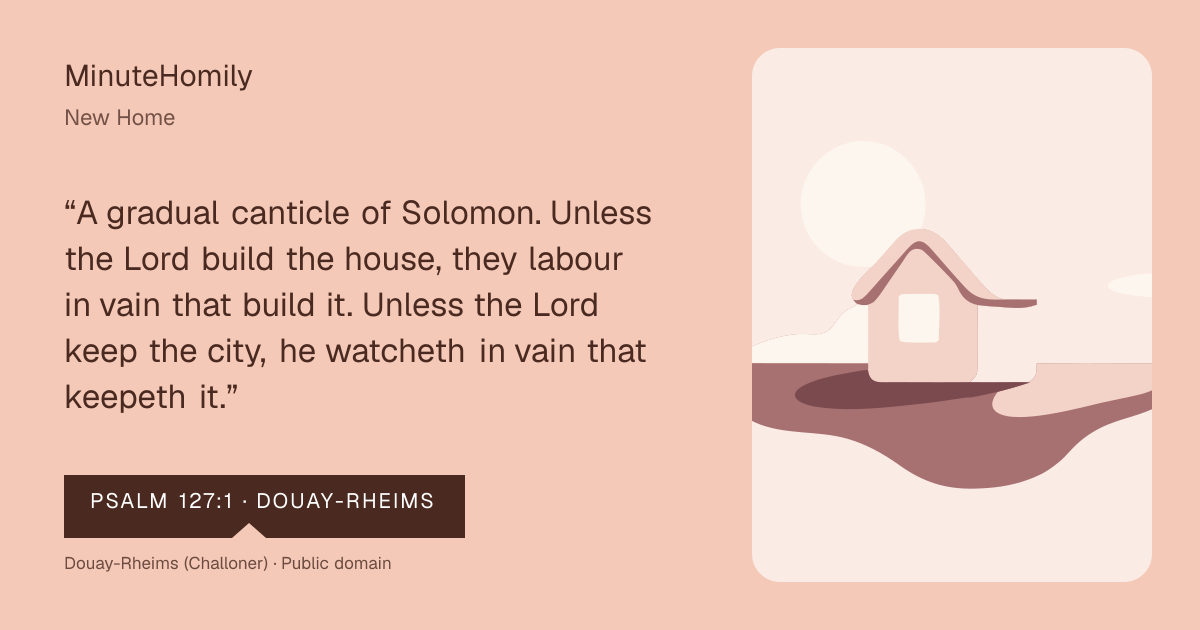 Verse card for New Home | MinuteHomily