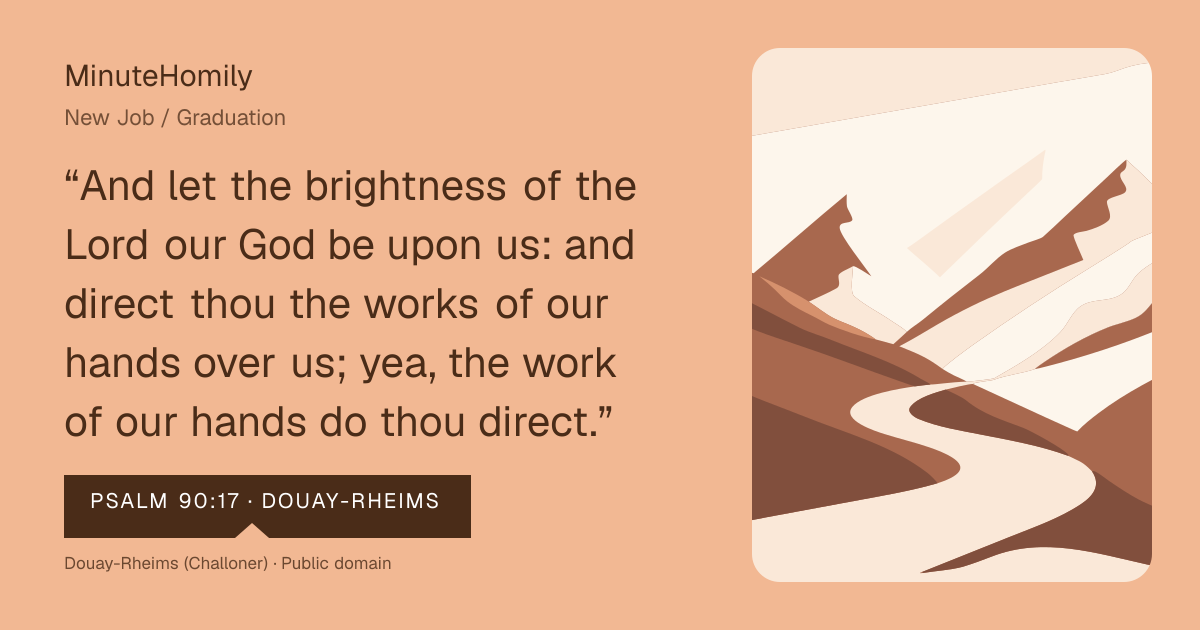 Verse card for New Job / Graduation | MinuteHomily