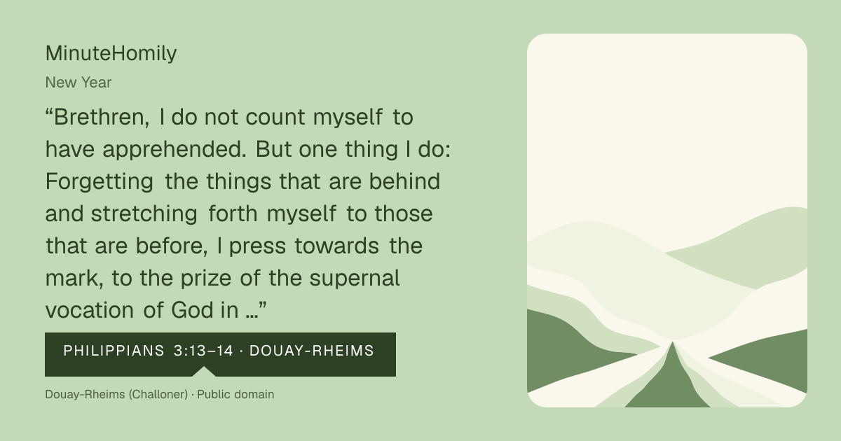 Verse card for New Year | MinuteHomily