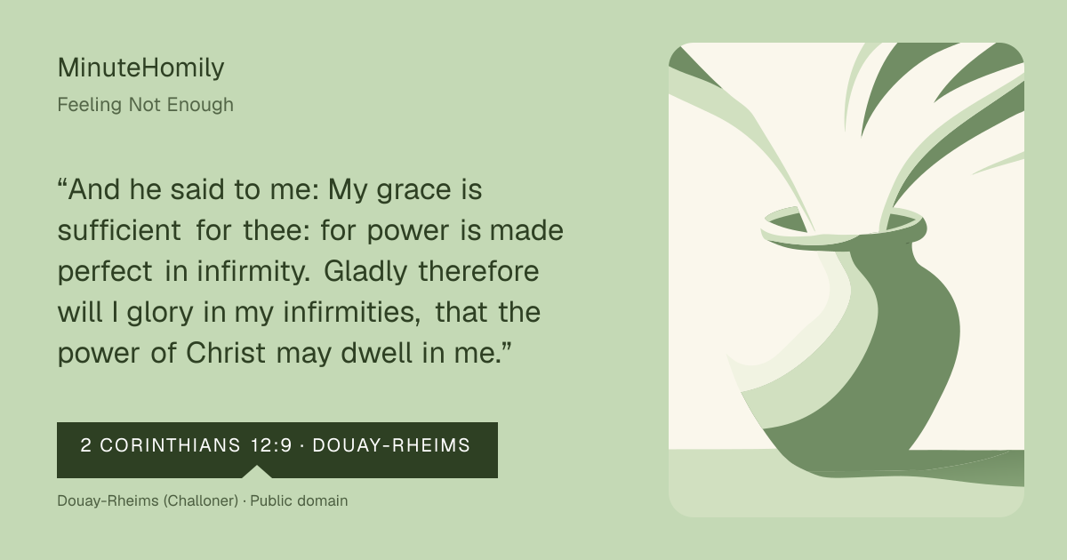 Verse card for Feeling Not Enough | MinuteHomily