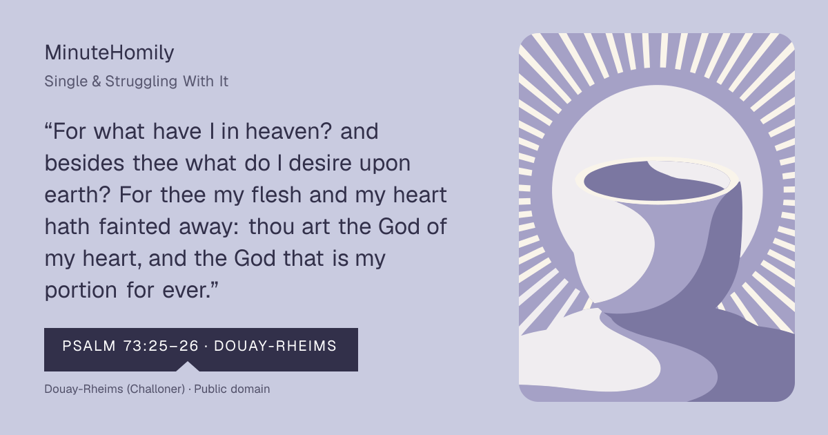 Verse card for Single & Struggling With It | MinuteHomily