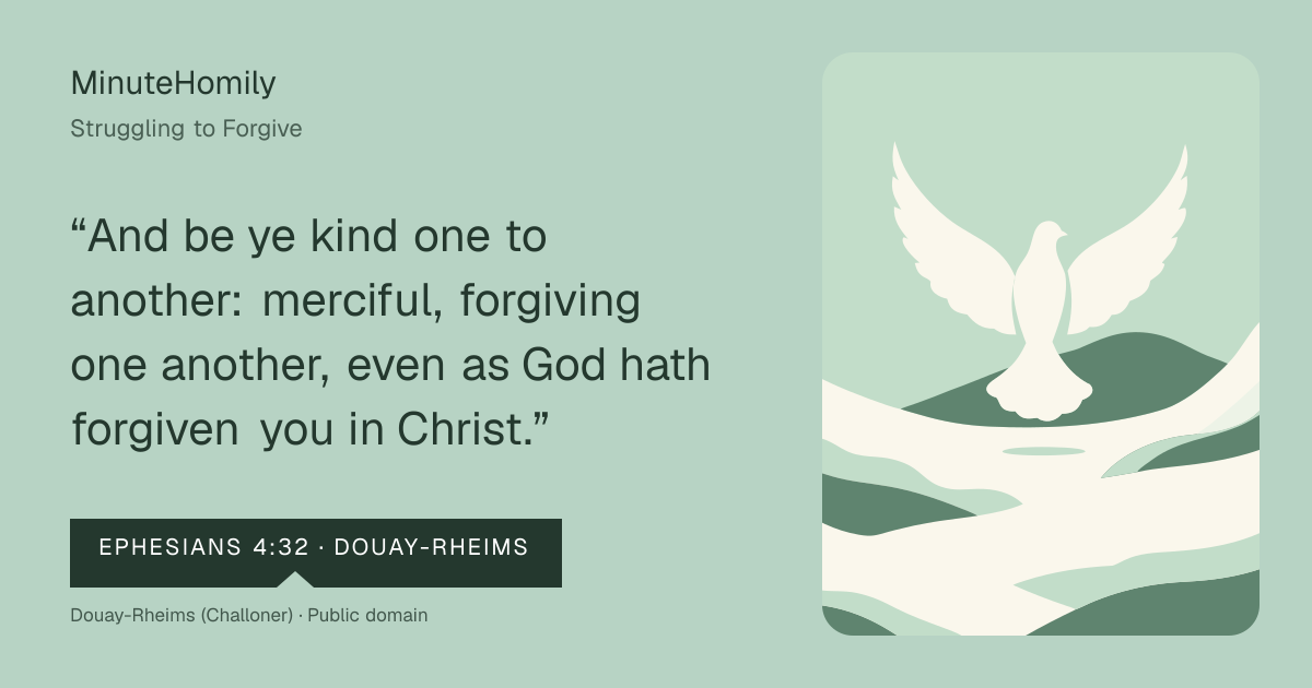 Verse card for Struggling to Forgive | MinuteHomily