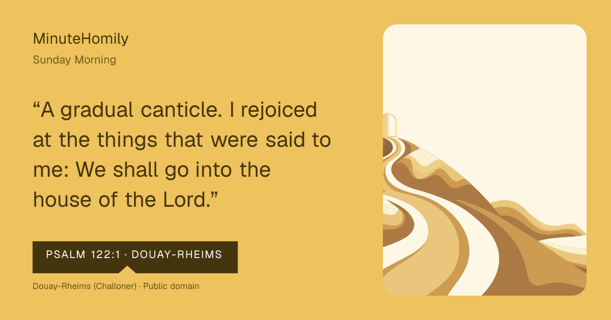 Verse card for Sunday Morning | MinuteHomily
