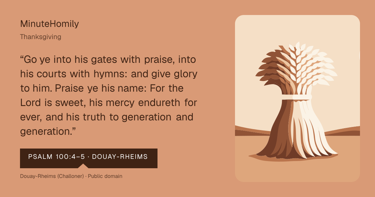 Verse card for Thanksgiving | MinuteHomily